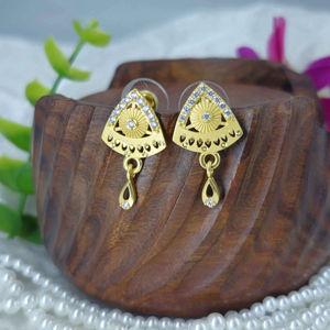 Alta calidad AD Tops aleación blanco 0.765 gramos par ligero uso diario joyería de moda al por mayor proveedor en línea - Product Image 1