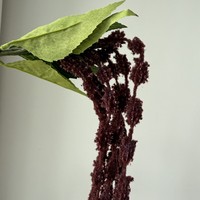 Bunga Gantung Amaranthus Hijau Berkualitas Tinggi 8 Tangkai, Bunga Palsu Busa untuk Dekorasi Pernikahan dan Rangkaian Bunga Grosir