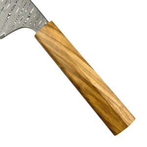 Venta al por mayor pedidos a granel personalizados OEM ODM servicio profesional hecho a mano de acero damasco cuchillo de cocina con mango de madera de olivo - Product Image 4
