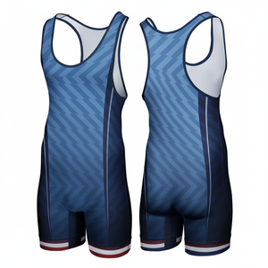 Combinaison de lutte personnalisée, séchage rapide, extensible, respirante, 100% polyester, unisexe, vente en gros - Product Image 2