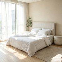 Kit de draps de lit en fibre de bambou, double usage, durable, écologique, hypoallergénique, anti-transpiration, rafraîchissant, soyeux, vente en gros