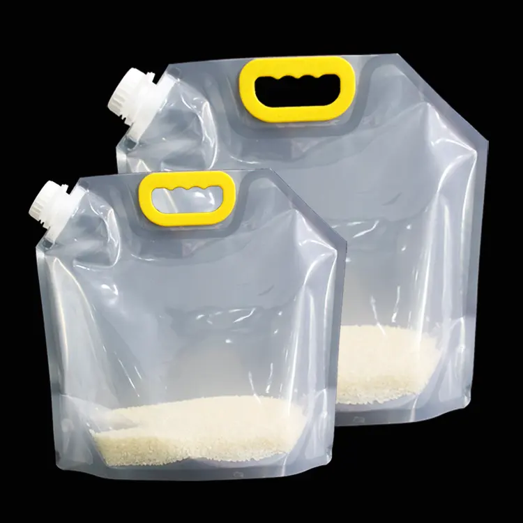 Taşınabilir katlanır su torbası sıvı açık şeffaf bira içme suyu içecek şeffaf plastik torba taşınabilir emzik kese