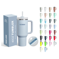 YEWAY Gobelet isotherme en acier inoxydable de 40 oz, design classique, idéal pour la course, l'entraînement et les excursions en camping, vente en gros OEM