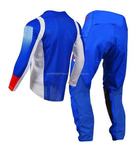 Ensemble chemise et pantalon de motocross unisexe grande taille, vente en gros, logo personnalisé, course automobile, séchage rapide, respirant, maillot de course - Product Image 3