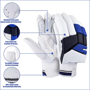 Top Hand Protected Comfortable Custom Cricket <b>Batting</b> Gloves - Product Image 3