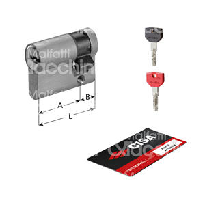 ASIX P8 MEDIO CILINDRO EN FORMA Con leva No ajustable 1 llave + 1 Herramienta - Product Image 1