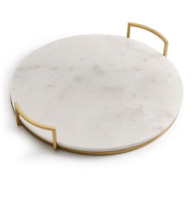 Bandeja de servicio de mármol 100% Bandeja de servicio de mármol natural Decoración de hotel Mango acrílico Bandeja organizadora de joyas de mármol - Product Image 6