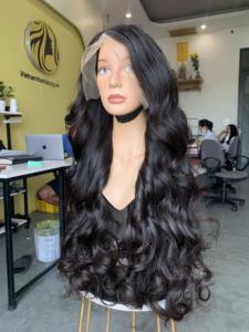 Peluca de cabello Remy vietnamita de un solo donante con encaje frontal transparente, súper doble densidad - Product Image 3