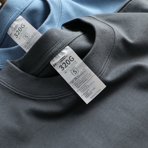 Camiseta de gran tamaño lisa de algodón 100% en blanco con cuello redondo corto bordado y serigrafía personalizada de alta calidad para hombres - Product Image 6