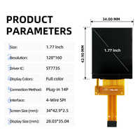 1,77-Zoll TFT LCD Displaymodul 128*160 SPI Serieller Anschluss Treiber ST7735S Vollfarbiger Bildschirm Farbbildschirmmodul