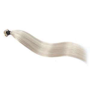 12A Brazilian Remy Human <b>Hair</b> Flat Tip <b>Extensions</b> Straight #18b/1001 Dark <b>Ash</b> Pearl <b>Blonde</b> - Product Image 1