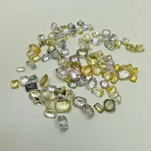 Gemstone Bulk Stone Collection Style Cut Accessories Use DIY Jewelry TRANSPARENT COLOR SAPPHIRE SQUARE - 65.10 CARAT Malaysia