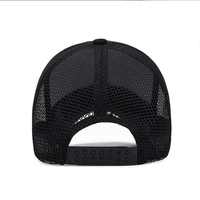 Casquette Trucker Unisexe en Maille, Réglable, Six Panneaux, Respirante, Imperméable, Sportive, Boucle Or Cuivre, Couleur Contrastée Unie