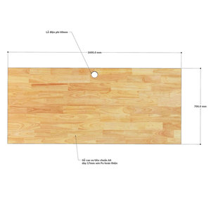 Rectangle AA Grade Rubber Wood 17mm Thick 160x70cm MB035 <b>Computer</b> <b>Desk</b> Top - Product Image 4