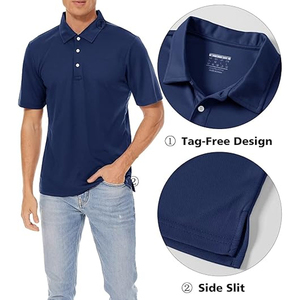Polo de travail pour homme avec logo brodé personnalisé en gros, uniforme, polos de golf, polos respirants pour entreprise - Product Image 4