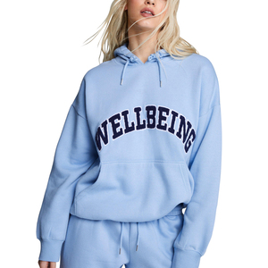 Sweat à capuche brodé pour femmes taille adulte à séchage rapide Prix d'usine Sweat à capuche léger brodé pour femmes - Product Image 1