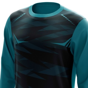 T-shirt de sport Premium Maintien Sportif Nouveau Style Haute Qualité 100% Coton Impression par Sublimation Logo Personnalisé Manches Longues Col Rond Taille Unique - Product Image 3