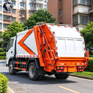 Camion de nettoyage des poubelles EURO 6, camion à ordures 4x2 à chargement arrière avec compression des déchets et réservoir d'égouts - Product Image 2