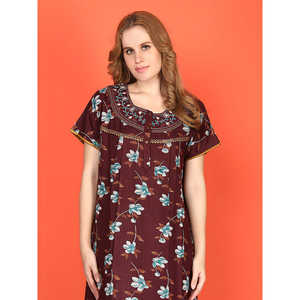 Camisón Evolve Alpine de Manga Corta con Estampado, Bolsillo Lateral, Cuello Bordado, Tejido Suave de Spandex, Suministro ODM - Product Image 4