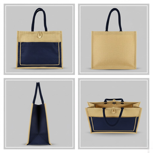 Promotional Jute Tote <b>Bag</b> Adjustable Shoulder Strap Custom Logo Print | Eco-Friendly <b>Reusable</b> <b>Shopping</b> <b>Bag</b> Featuring Canvas - Product Image 5