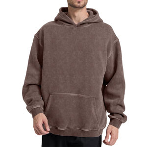 Sweat à capuche d'hiver brodé délavé à l'acide pour hommes, vente en gros, design personnalisé, sweats à capuche délavés à l'acide avec toutes les tailles disponibles - Product Image 1