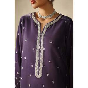 Ensemble de costume en velours brodé pour femmes PR-1226 - Product Image 4