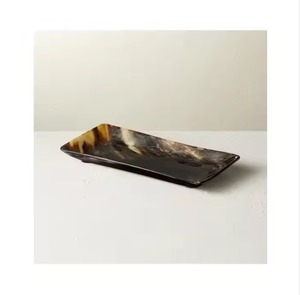 ถาดรองขนมแตรทรงกลมสำหรับตกแต่งผลไม้อาหารเช้าเครื่องใช้บนโต๊ะอาหารทำด้วยมือถาดสีแตรธรรมชาติ - Product Image 3