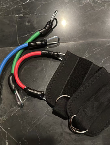 Bandes de résistance pour chevilles, manchons réglables, entraînement de force, yoga, fitness pour les jambes, les fessiers, mise en forme musculaire, comprend un rangement en filet - Product Image 4