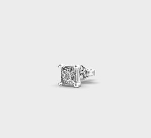 Élégantes boucles d'oreilles clous en diamant taille princesse cultivé en laboratoire en or rose/jaune/blanc 14 carats certifiées IGI – Cadeau de fiançailles et de mariage - Product Image 2