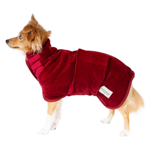 Bata de toalla para mascotas de diseño de lujo de algodón turco, albornoz de doble capa de alta absorción para perros de razas grandes, baño seco X tamaño grande - Product Image 1