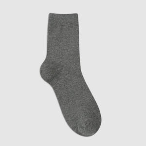 Chaussettes en coton pour hommes - Chaussettes habillées en tricot respirantes et épaisses ODM décontractées pour affaires avec motif uni - Uni MC029 - Product Image 2