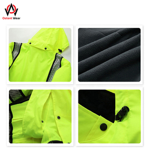 2024 Unisex High Quality Polyester Reflective Safety Jacket Custom Logo Printing Full Sleeves Nylon Front Zipper Clothing - Product Image 5