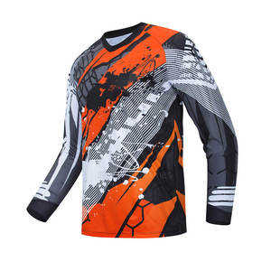 Maillot de motocross à manches longues en mesh ventilé, haute durabilité, pour sentier et piste, logo personnalisé imprimé - Product Image 3