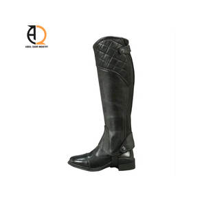 Medias Polainas de Cuero Premium Impermeables y Transpirables con Cierre de Cremallera Curvo para Montar a Caballo - Product Image 5