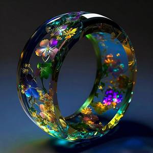 JOYERÍA DE PALABRAS CLAVE PULSERAS Y BRAZALETES DE MODA Brazalete de moda Brazalete grande exagerado de moda Resina acrílica de colores múltiples - Product Image 2