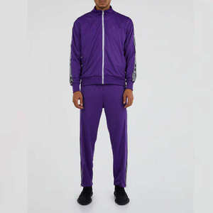 Veste deux pièces en nylon et polyester sur mesure pour homme, survêtement en nylon, veste zippée avec bande réfléchissante, coupe-vent, survêtement pour homme - Product Image 4