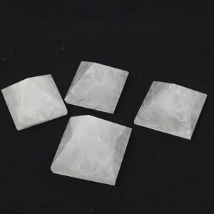 Muelson cristal blanco cuarzo pirámide Mineral espécimen boda decoración cuarzo triángulo blanco piedra preciosa curación - Product Image 2