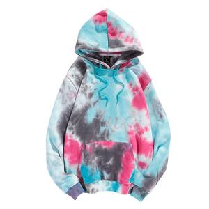 2026 Vente en gros de sweats à capuche en coton multicolores de haute qualité, vierges, personnalisables, pour femmes et hommes, hiver, surdimensionnés, en tissu tie-dye - Product Image 1