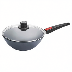 Wok Diamond Lite de Aluminio Antiadherente de 30 cm con 1 Asa y Tapa de Vidrio, Color Gris Hierro Fundido WLL11030DPIL de Woll para Woks - Product Image 3