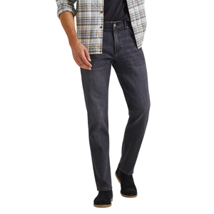 Pantalones vaqueros de cristal con bordado alto de movimiento extremo para hombre, informales, rectos, cónicos, cómodos, estilo flexible, ligeros, medianos, Vaqueros oscuros - Product Image 4