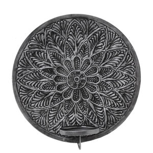 Plat décoratif à la maison de plat de Scone de mur de fer noir Nickel pour la décoration d'événement et le dessus de table faits à la main en gros en vrac - Product Image 1