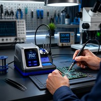 Station de micro-soudage avancée 200W avec écran LCD numérique et contrôle précis de la température pour ateliers de réparation