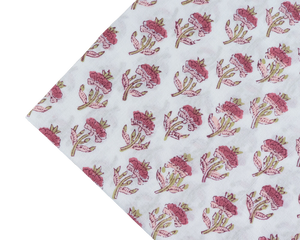 Xu Hướng Sản Phẩm 2025 100% Bông Vải Hoa Màu Trắng & Màu Hồng Với Ấn Độ Khối In Bữa Ăn Tối Khăn Ăn Kích Thước Giá Thấp Nhất - Product Image 4