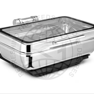 จาน chafing เหล็กอาหารจาน chafing อุ่นอุ่นอาหารคําสั่งผสมจอแสดงผลสแตนเลส - Product Image 1