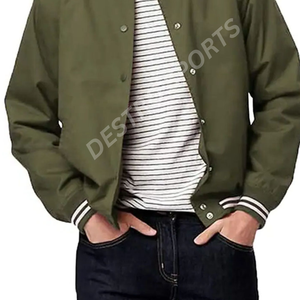 Low Moq Retro <b>Men</b> <b>Letter</b> Embroidered Logo Baseball Bomber Letterman <b>Jackets</b> Custom Leather Varsity <b>Jacket</b> For <b>Men</b> - Product Image 3