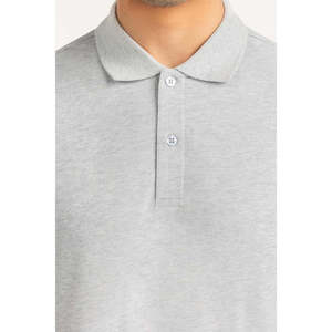 Polo en coton tricoté pour homme, coupe classique, col brodé, respirant, manches courtes, vêtements de golf décontractés, OEM ODM Private Label - Product Image 2
