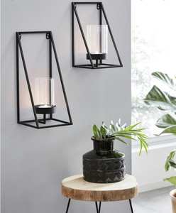 Luxury Geometric Iron Metal <b>Wall</b> Mounted <b>Candle</b> Stand Premium Glass Hurricane Home Wedding Fireplace Decor <b>Sconce</b> Triangle - Product Image 1