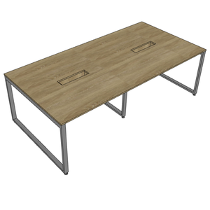 Mesa de Conferencia de Diseño Moderno Minimalista HBRT010, Rectangular de 120x240cm, con Patas de Acero Ajustables, Requiere Ensamblaje - Product Image 6