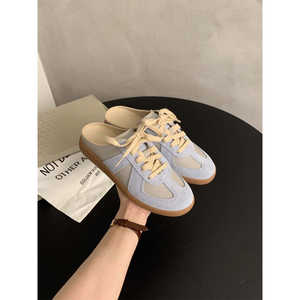 Women's 2025 Retro Jogging Half <b>Slippers</b> Closed Toe Chunky Loafers with Thick Soles Backless Slip-On for <b>Summer</b> - Product Image 6