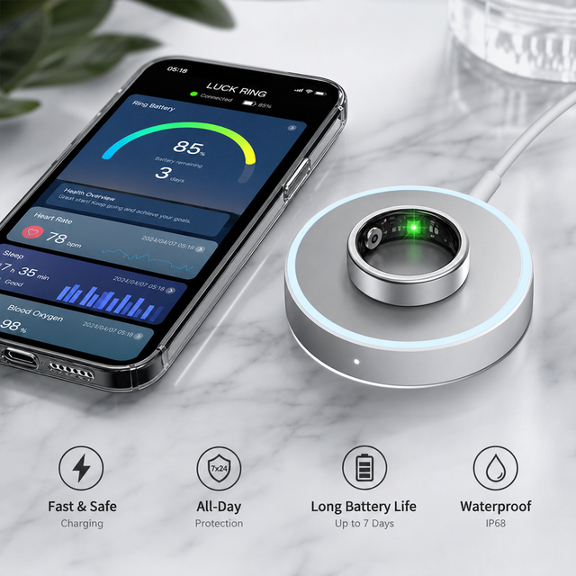 ECG Smart Ring Oura Ring 4 Medical Grade PPG ECG Heart Health Monitor with App for Wellness Health OEM Manufacturer